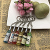 Fashion New Women/Men's Fashion Handmade Resin Wine Bottle Key Chains charm Key Rings Alloy Charms Gifts  Wholesale