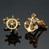 Factory direct sales wholesale French shirt cuff Cufflink button gold silver men fashion brand double leather Cufflinks