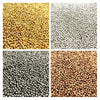500/200/50pcs 2/4/6mm Gold/Silver/Bronze Tone Metal Beads Smooth Ball Spacer Beads For Jewelry Making