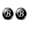 Men's Fashion A-Z Single Alphabet Cufflinks Silver Color Letter Cuff Button for Male Gentleman Shirt Wedding Cuff Links Gifts