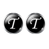Men's Fashion A-Z Single Alphabet Cufflinks Silver Color Letter Cuff Button for Male Gentleman Shirt Wedding Cuff Links Gifts