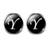 Men's Fashion A-Z Single Alphabet Cufflinks Silver Color Letter Cuff Button for Male Gentleman Shirt Wedding Cuff Links Gifts