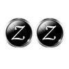 Men's Fashion A-Z Single Alphabet Cufflinks Silver Color Letter Cuff Button for Male Gentleman Shirt Wedding Cuff Links Gifts
